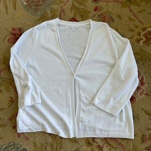 J. Jill One-Button Lightweight Cardigan – Size Large – White – EUC